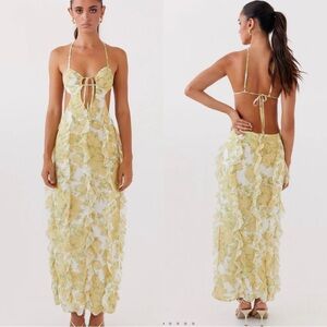 Peppermayo Sunset Kisses Ruffle Maxi Dress - Daffodil (NWT)